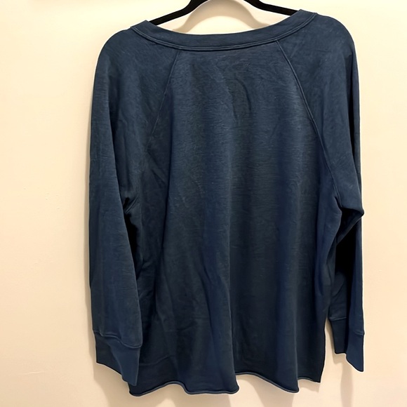 Terra & Sky blue pullover sweater, 0X - Picture 4 of 9